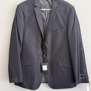 Sophisticated charcoal mens suit jacket